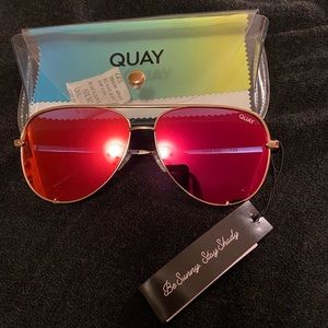 Quay High Key Sunglasses - Orange/Pink